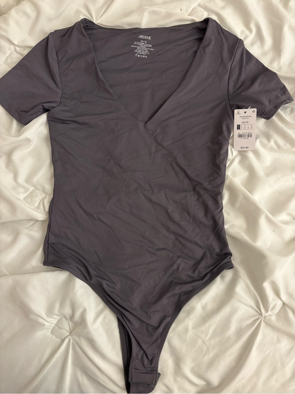 Ardene Bodysuit T Shirt Short Sleeve V Neck